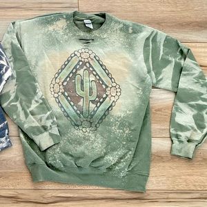 Distressed graphic sweatshirt